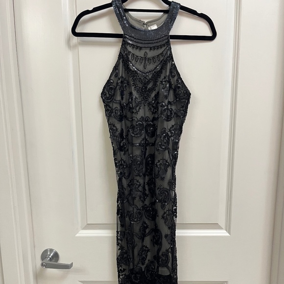 Heaven & Hell Black Beaded Fringe Flapper Dress – Size M - Picture 1 of 15